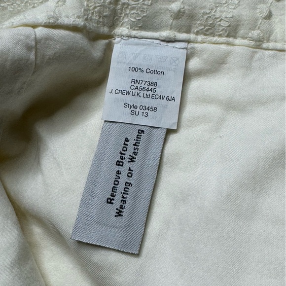 NWT Madewell Thompson Shorts in in Soft Embroidery Ivory Sz 8 - Picture 11 of 11